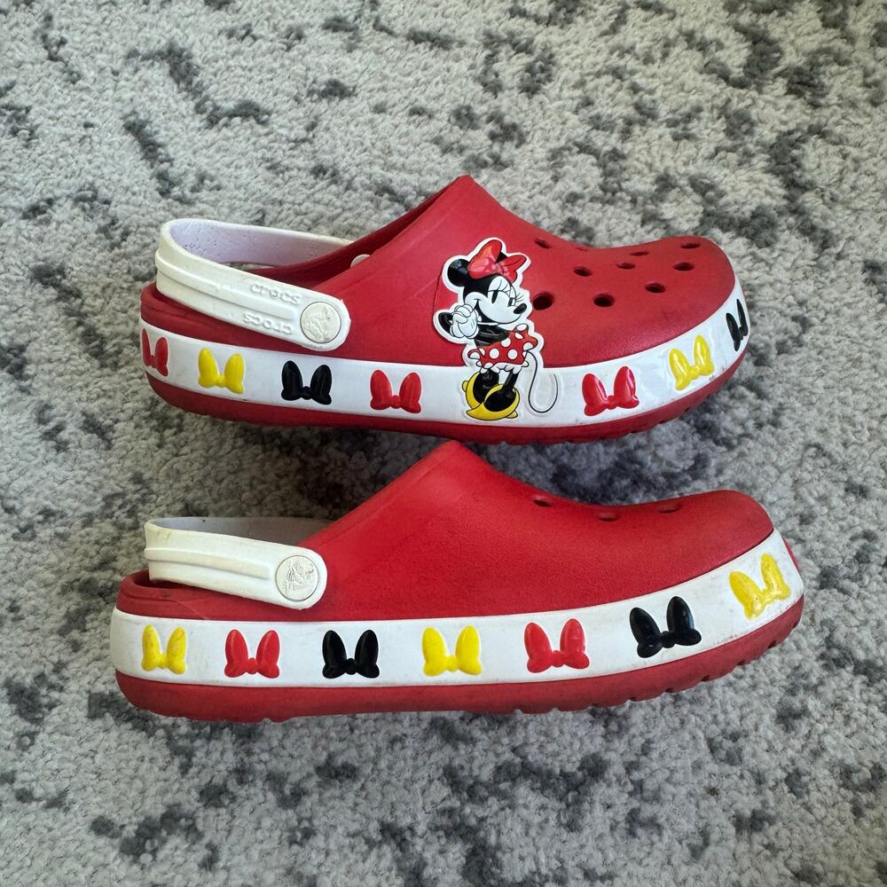 CROCS Disney Minnie Mouse Fun Lab Classic Clog Toddler Kids Size 13C - Picture 5 of 7